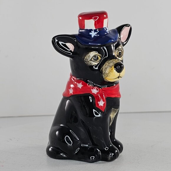 Fourth Of July Chihuahua Dog Figurine Patriotic Red White Blue - Picture 2 of 7